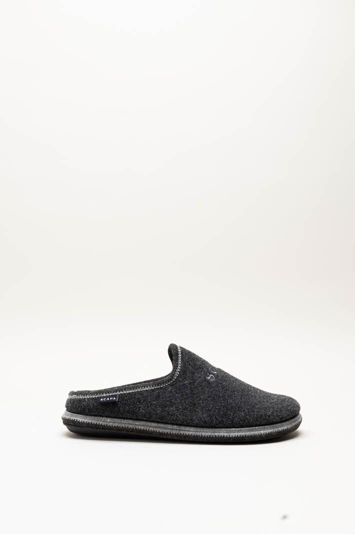 Donkergrijs Pantoffel