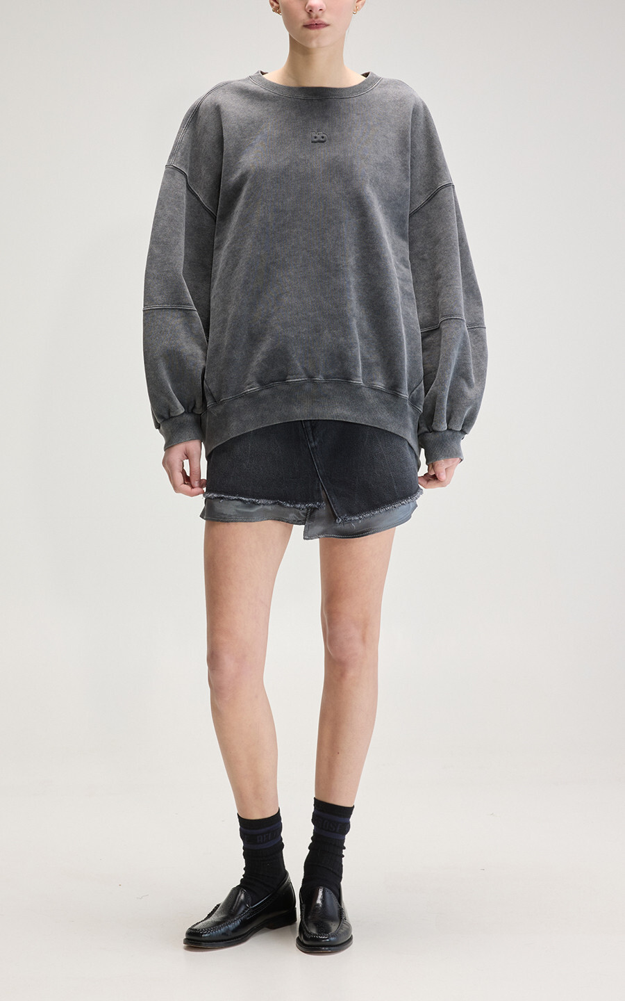 Donkergrijs Sweater/trui