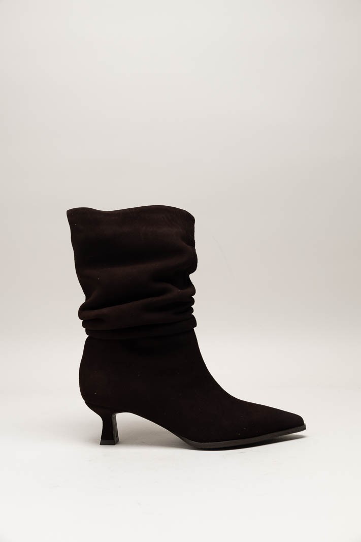 Donkerbruin Enkellaars hak image