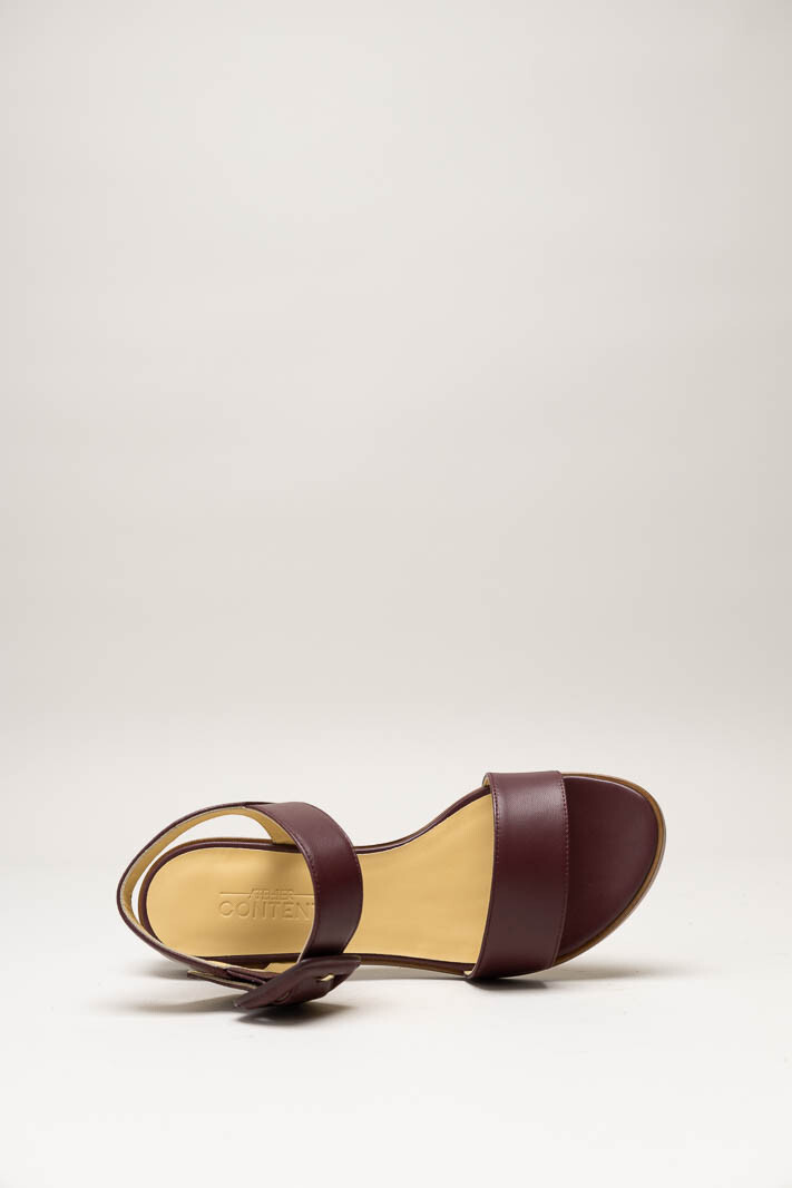 Bordeaux Sandaal plat image