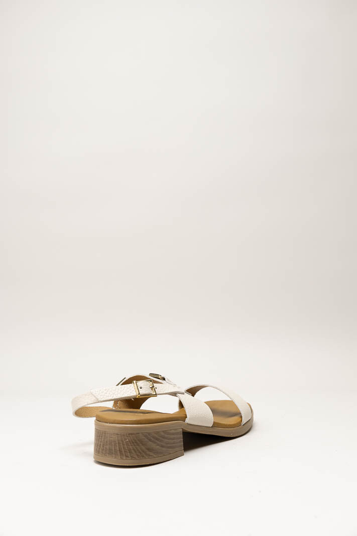 Lichtbeige Sandaal hak image