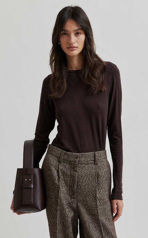 Donkerbruin T-shirt/top