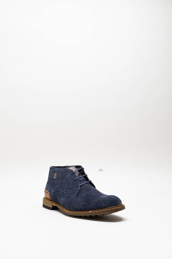Donkerblauw Veterschoen hoog