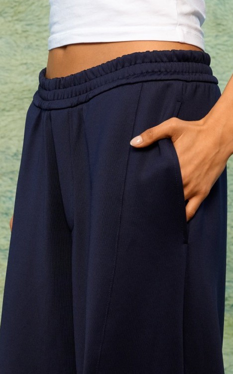 Marineblauw Broek image