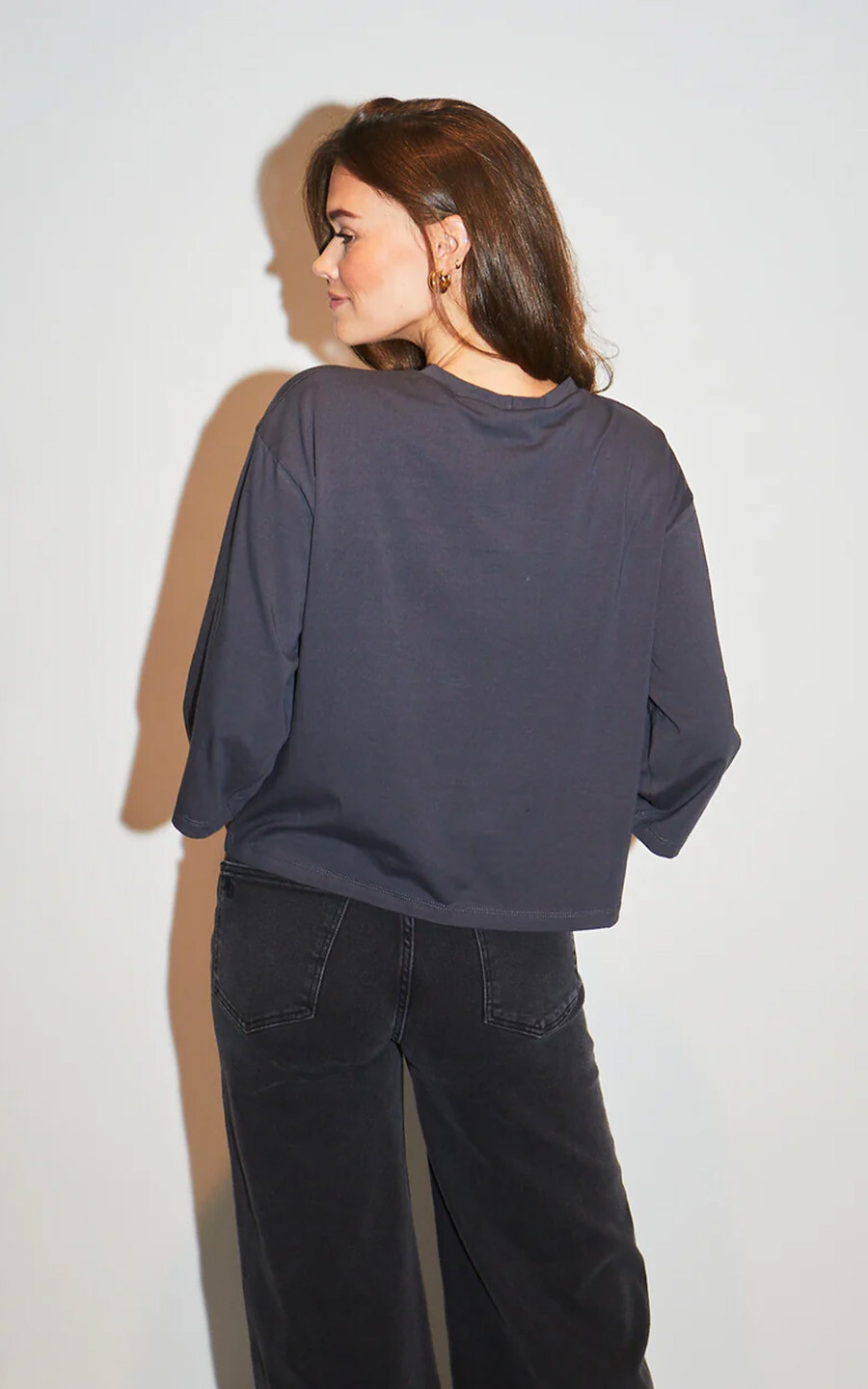 Donkergrijs T-shirt/top