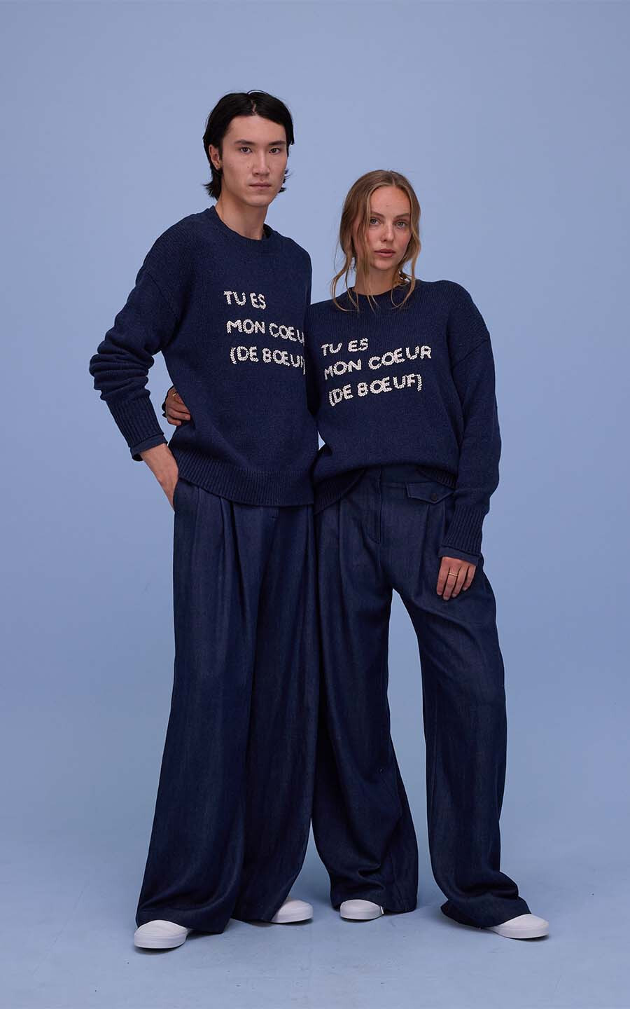 Donkerblauw Sweater image