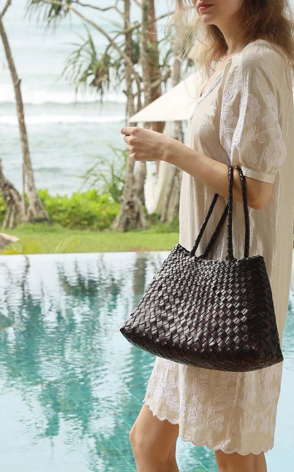 Donkerbruin Schoudertas image