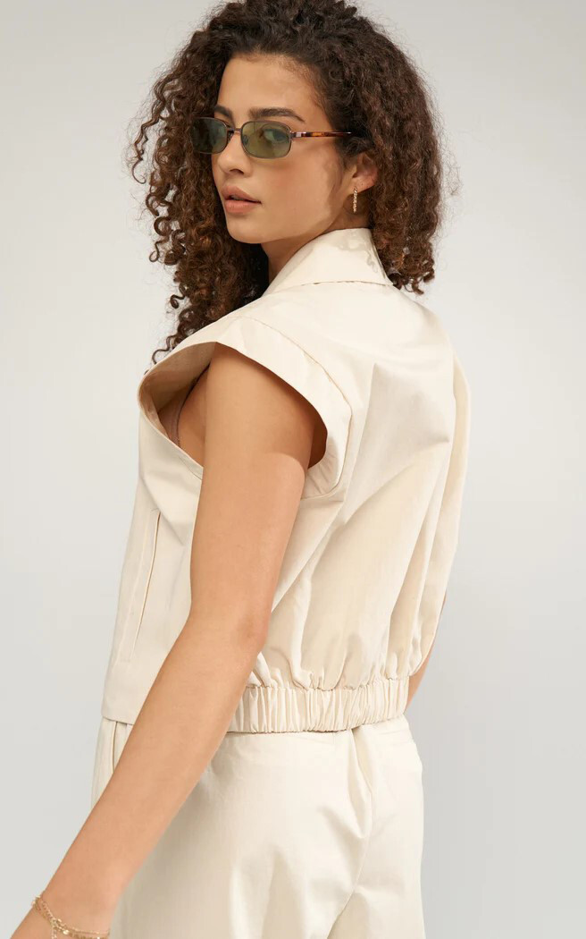 Beige Vest mouwloos image