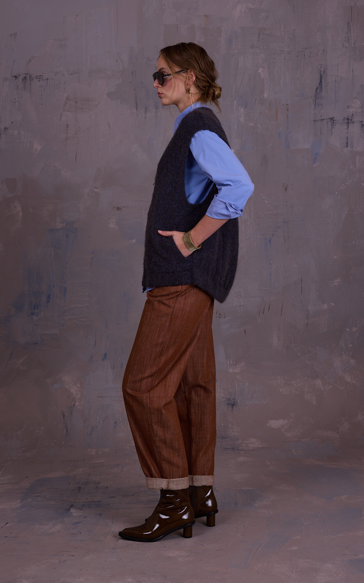 Blauw Cardigan