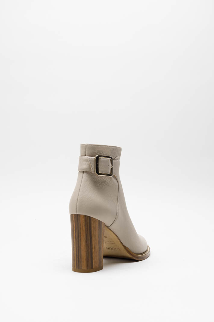 Lichtbeige Enkellaars hak image