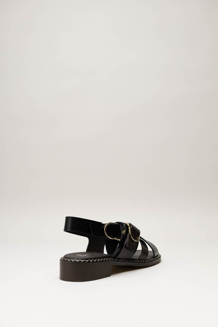 Zwart Sandaal plat image