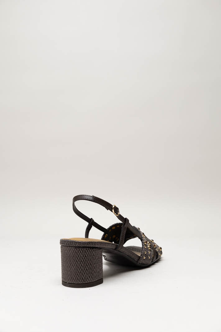 Donkerbruin Sandaal hak image