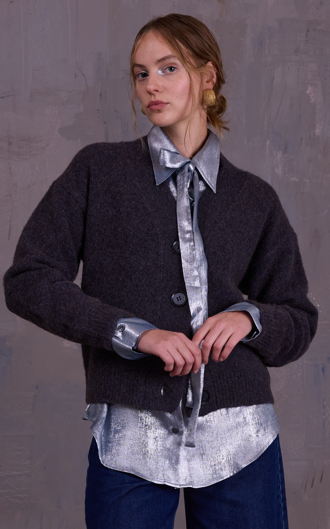 Blauw Cardigan