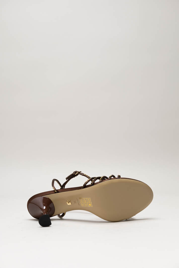 Donkerbruin Sandaal plat image