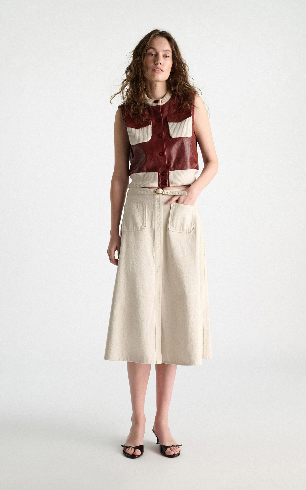Bruin Vest mouwloos