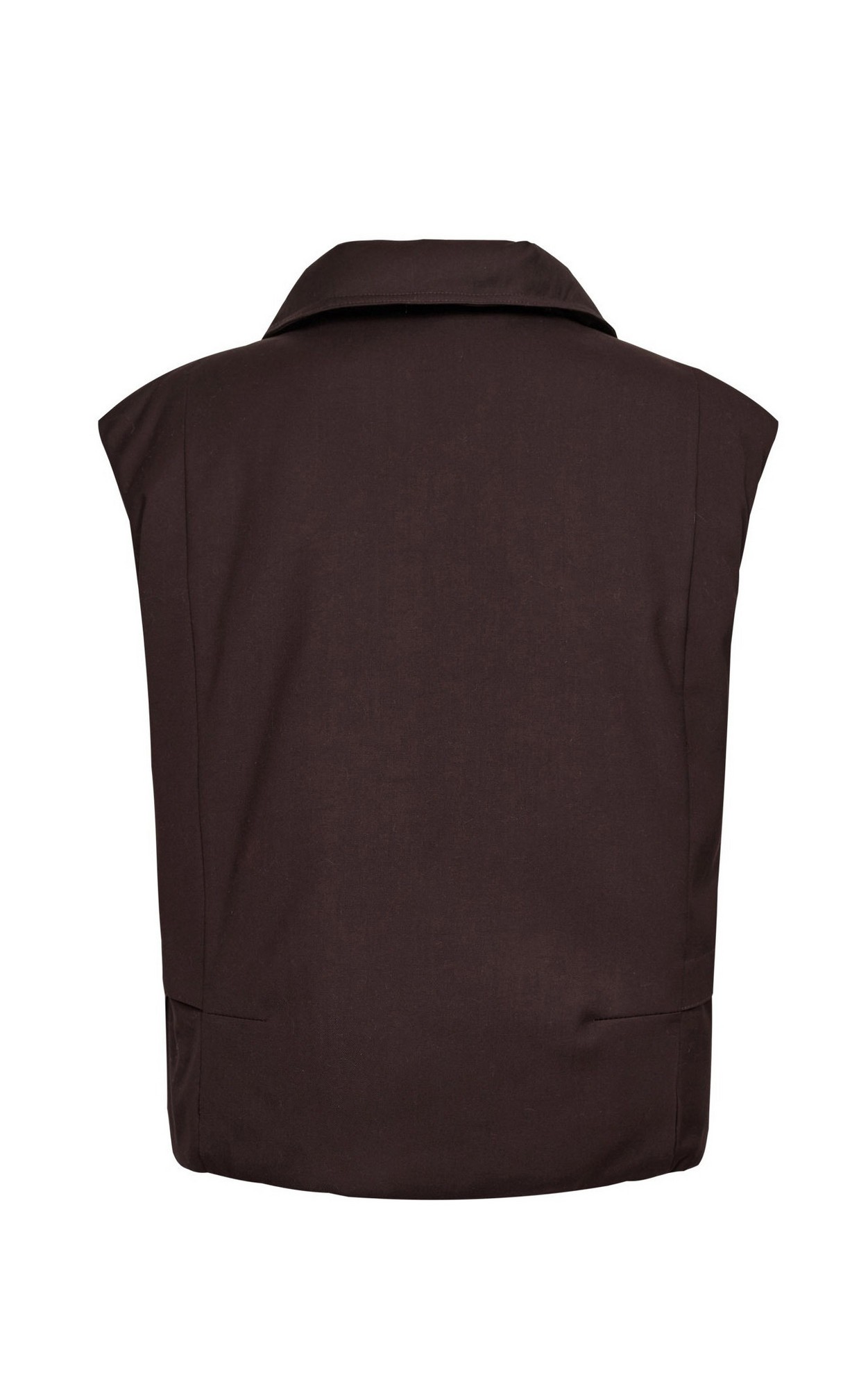 Donkerbruin Vest mouwloos