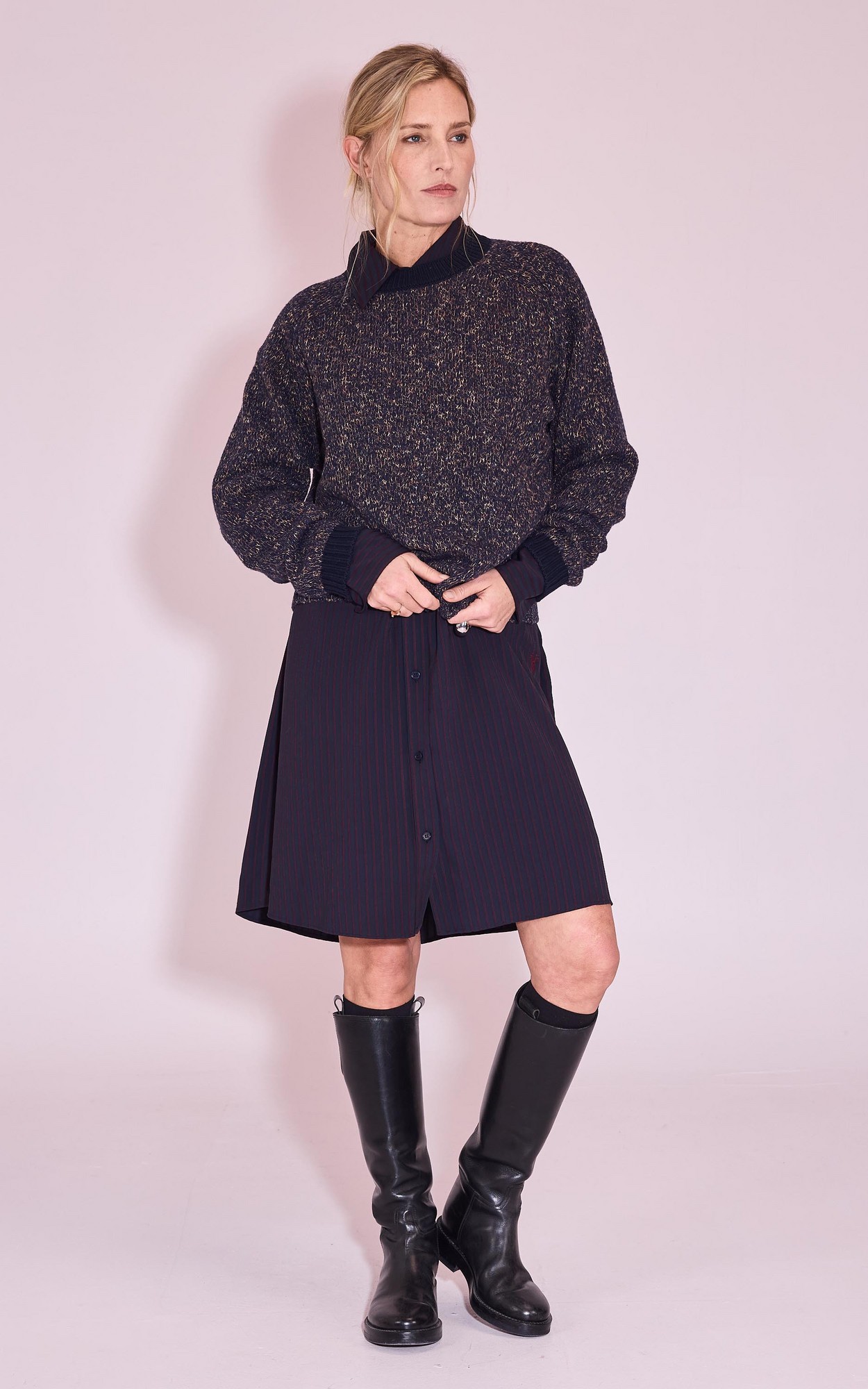Donkerblauw Jurk image