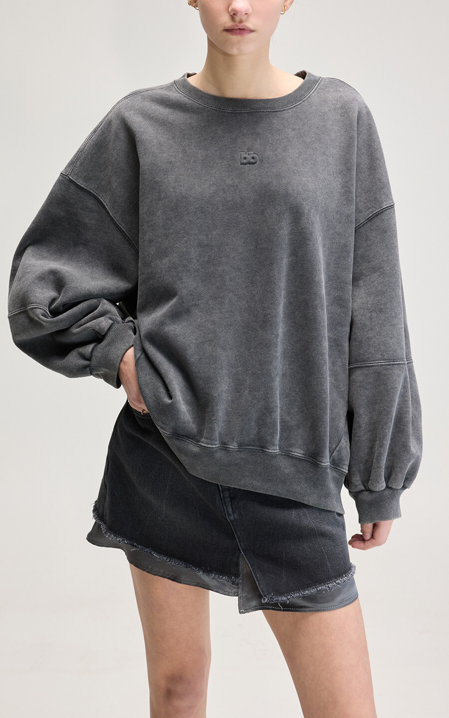 Donkergrijs Sweater/trui