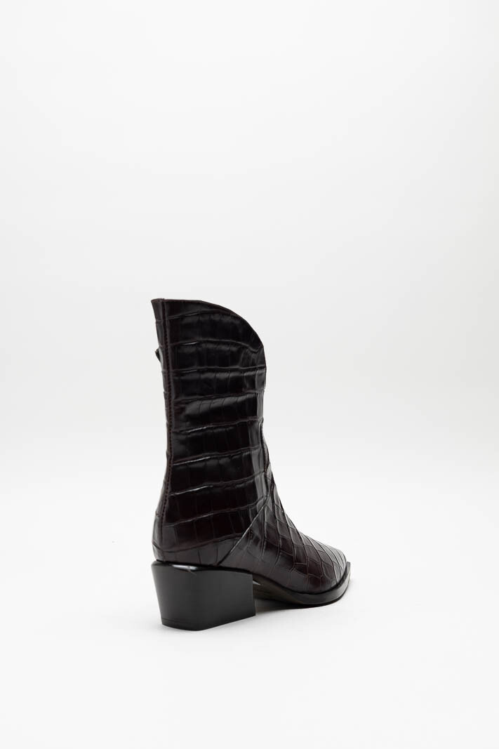 Donkerbruin Enkellaars hak image