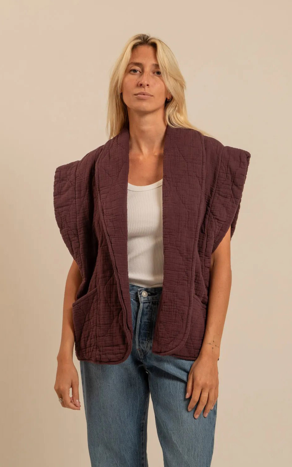 Bordeaux Vest mouwloos image