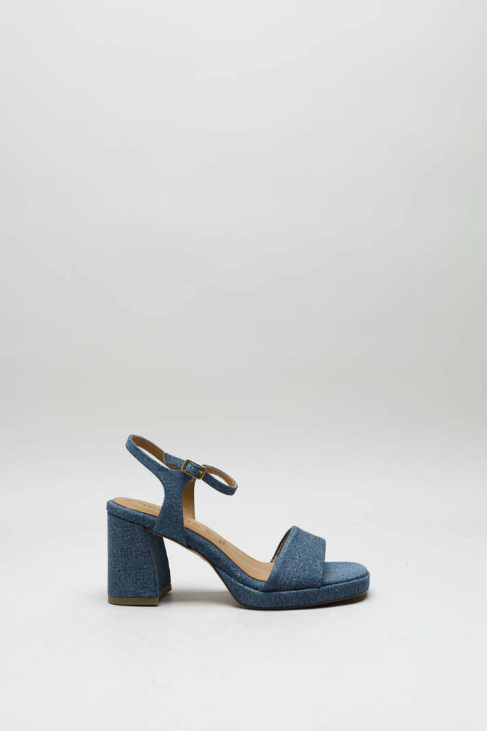 Blauw Sandaal hak