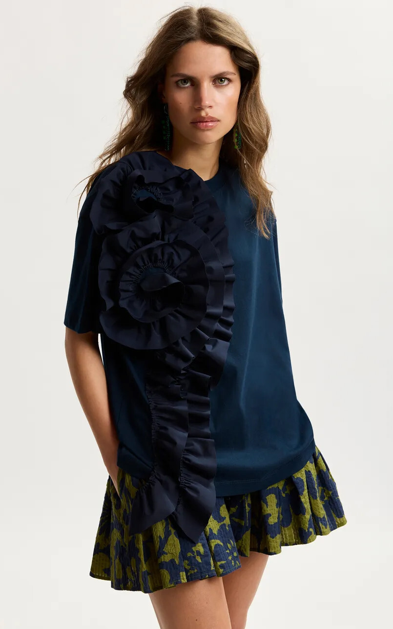 Marineblauw T-shirt/top