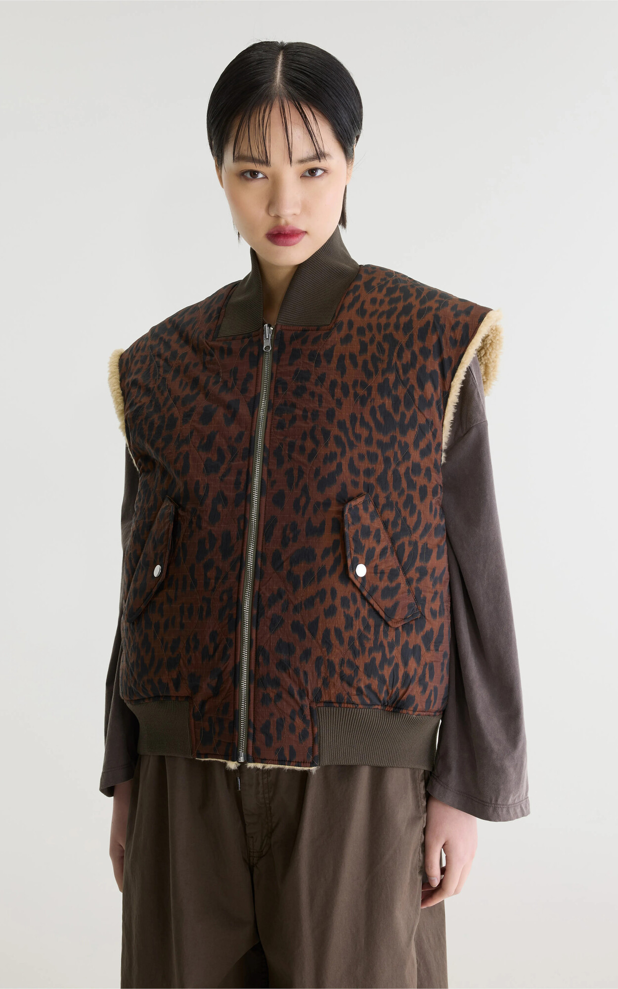 Bruin Vest mouwloos