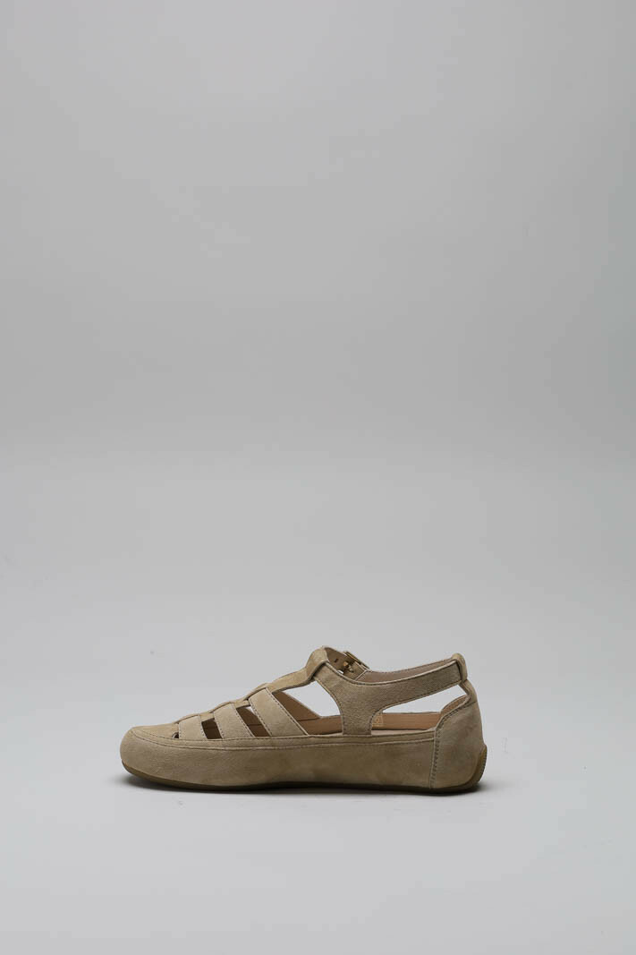 zoom in on Beige Sandaal plat image Beige Sandaal plat image