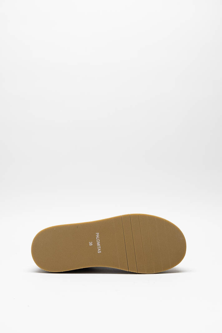 zoom in on Taupe Enkellaars plat image Taupe Enkellaars plat image