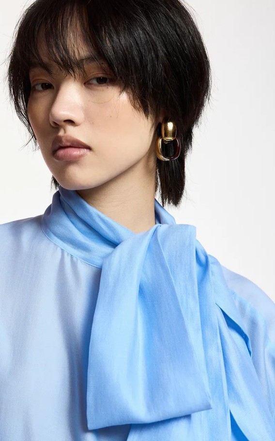 Lichtblauw Blouse image