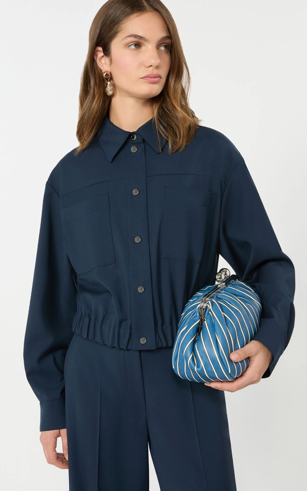 Marineblauw Jas