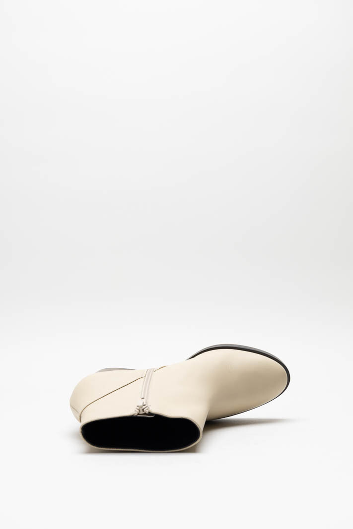 Lichtbeige Enkellaars hak image