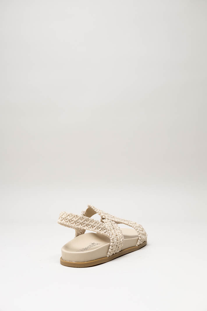 Lichtbeige Sandaal plat image