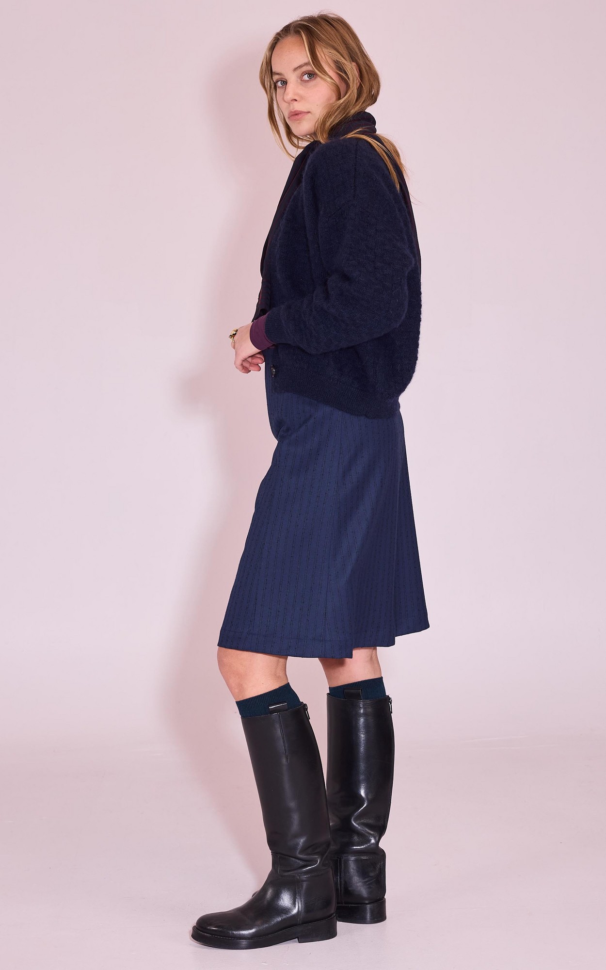 Donkerblauw Cardigan