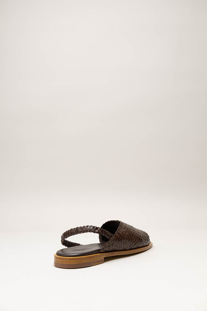 Donkerbruin Sandaal plat image