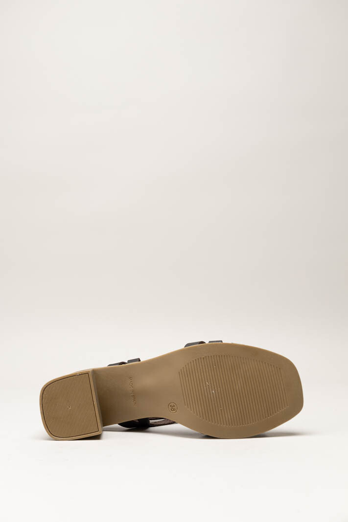 Donkerbruin Sandaal hak image