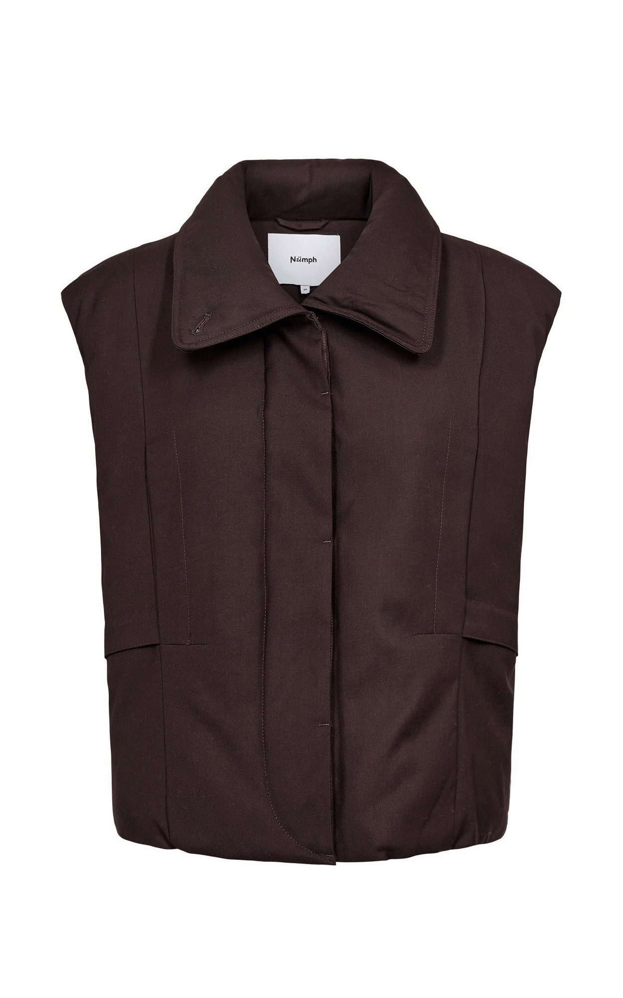 Donkerbruin Vest mouwloos