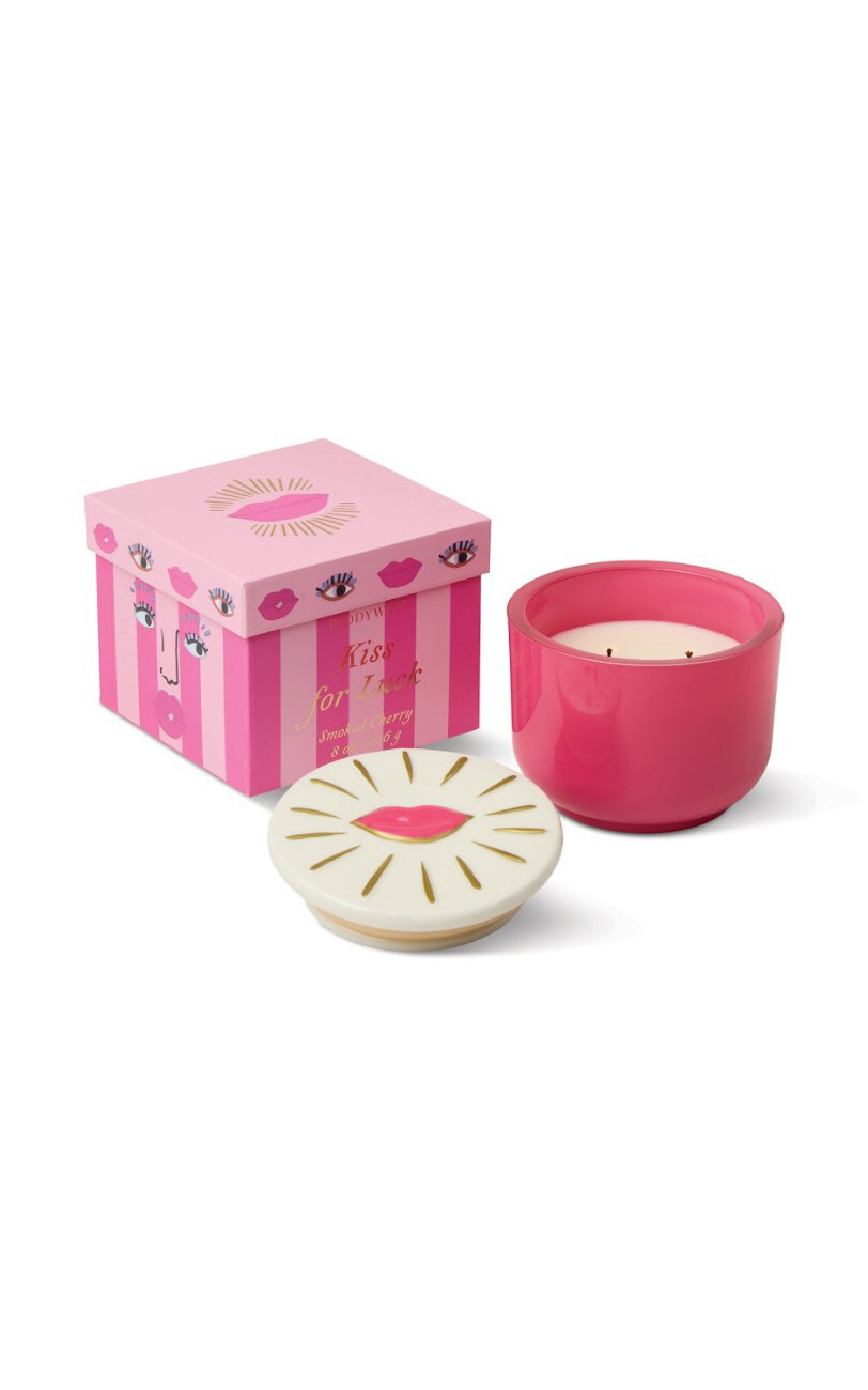 Roze Kaarsen en kaarsenhouders