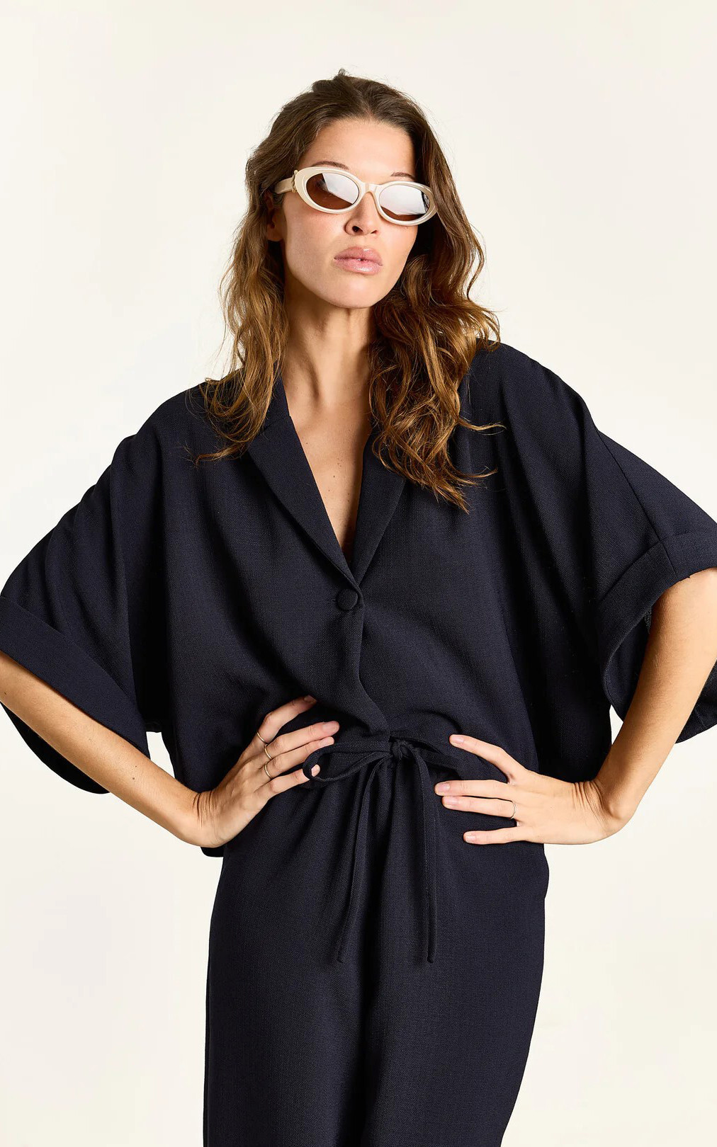 Marineblauw Blouse