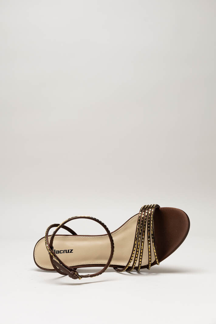 Donkerbruin Sandaal plat image