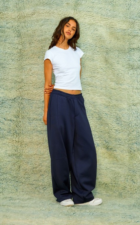 Marineblauw Broek image