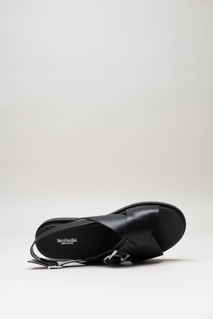 Zwart Sandaal plat image