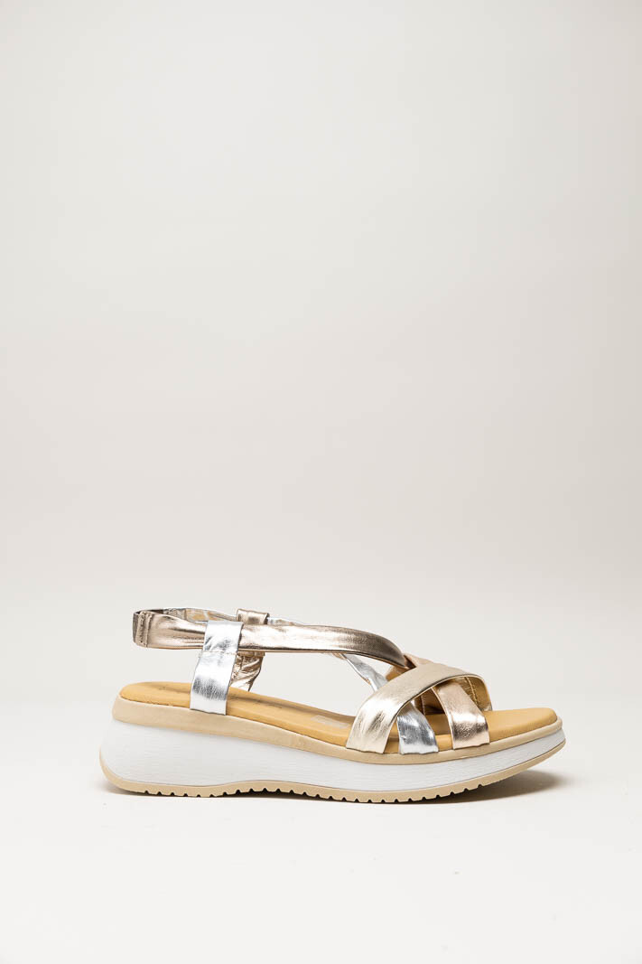 Goud Sandaal sleehak