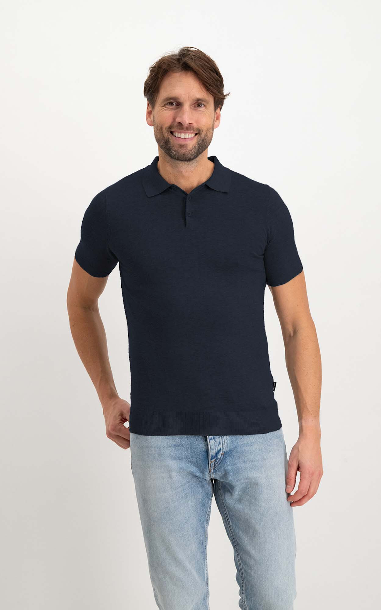 Donkerblauw Polo