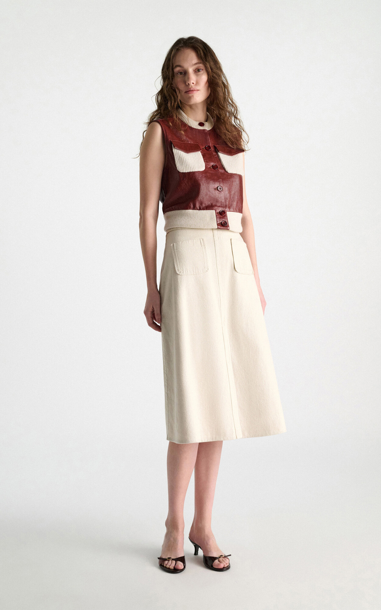 Bruin Vest mouwloos image