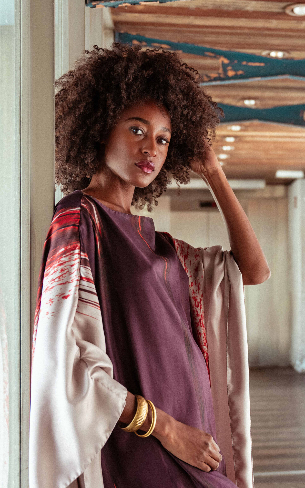 Aubergine Jurk image