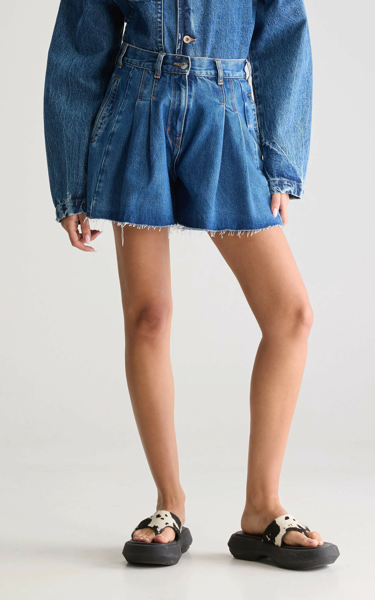 Blauw Short