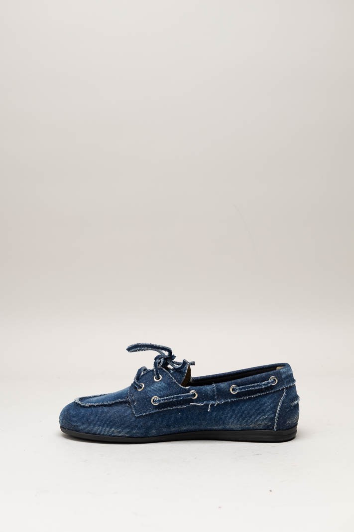 Blauw Bootschoen image