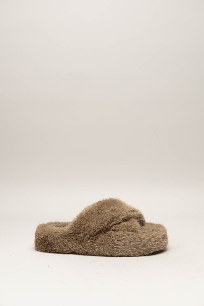 Taupe Pantoffel