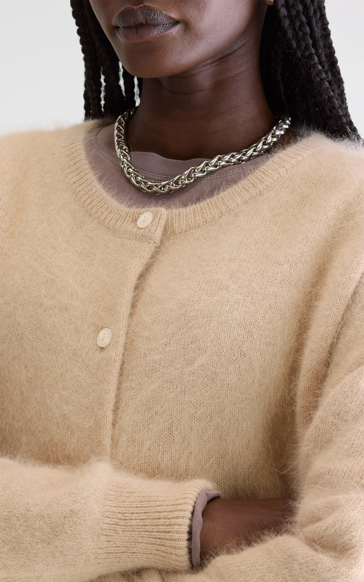 zoom in on Beige Cardigan image Beige Cardigan image